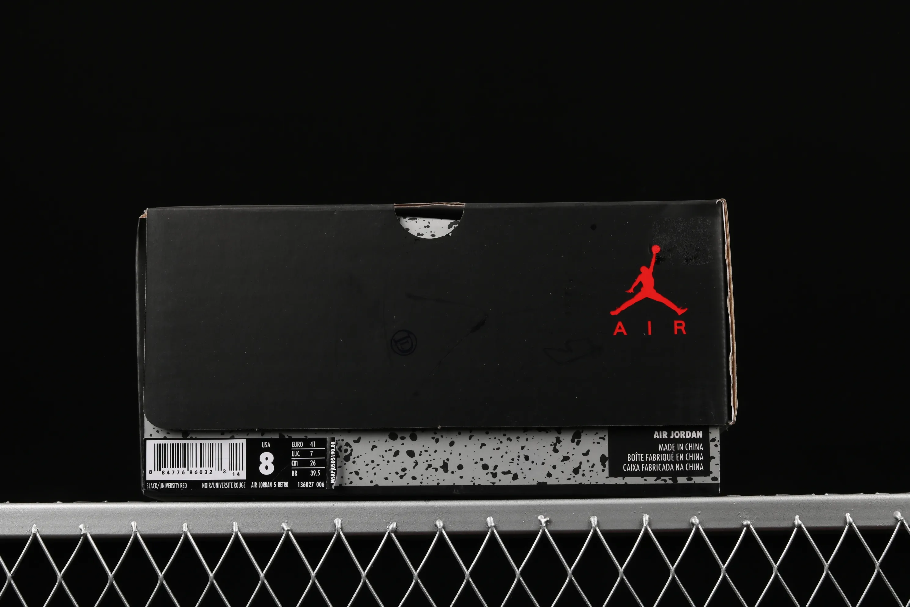 All categories Air Jordan Jordan series basketball shoes Air Jordan 5 Air Jordan 5 Satin Bred AJ5 black and red silk men's basketball shoes 136027-006